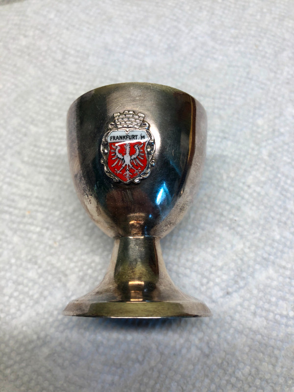 Vintage Frankfurt Silver Egg Cup and Spoon Souvenir in Arts & Collectibles in Oshawa / Durham Region - Image 4