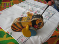 Vintage Buzzy Bee Pull Toy