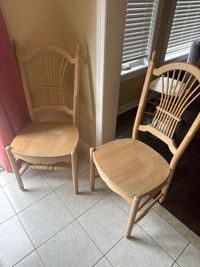2 Wooden chairs 