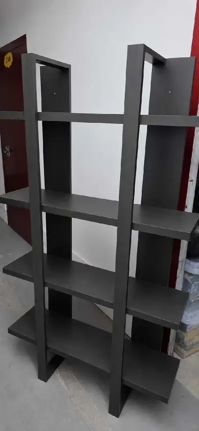Wooden Bookshelf - Charcoal Color, View more