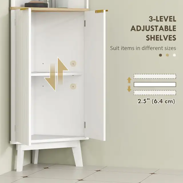HOMCOM 67" Tall Bathroom Storage Cabinet in Storage & Organization in City of Toronto - Image 7