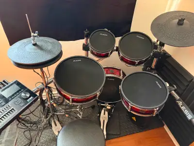 Alesis Strike Electric Drums w/Behringer Amp & Mapex Hardware, View more