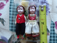 Pair of 3 1/2" dolls.