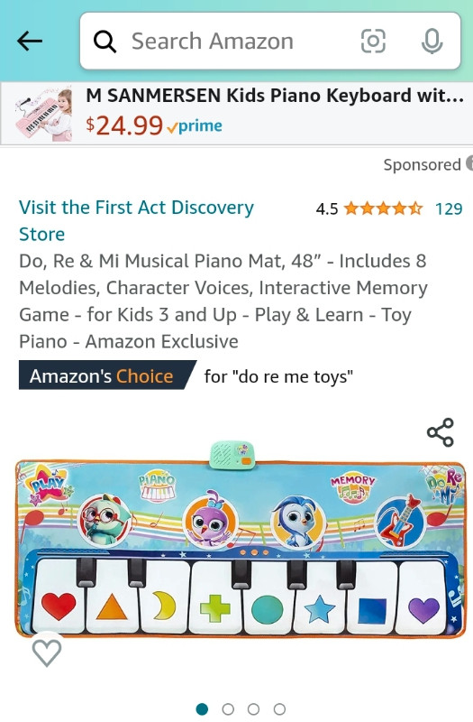 Do Re Me child musical piano mat.  New in box. in Toys & Games in City of Halifax - Image 2