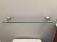 Glass Shelf With Polished Chrome Brackets