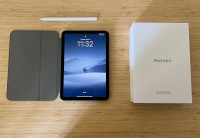 iPad Mini 6 64gb space gray, AC+, Smart Cover and Pencil