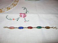 VINTAGE 12 KT GOLD FILL STONE BRACELET , AVON BRACELET