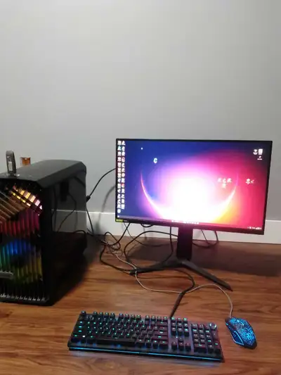 RTX 3060 Nvidia gaming PC and monitor, View more