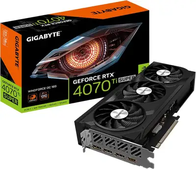 Carte graphique Gigabyte RTX 4070 Ti SUPER 16 Go Graphics Card, View more