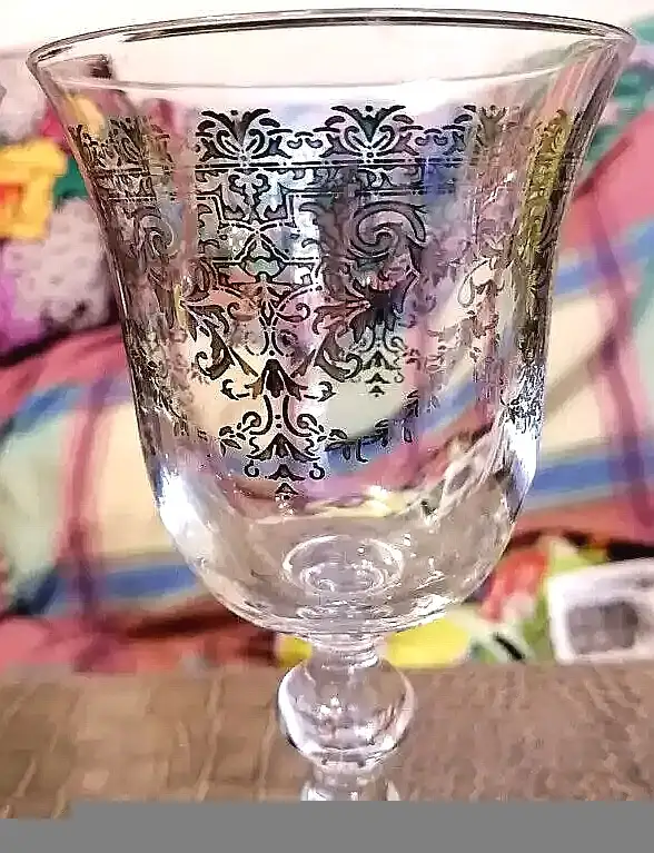 2 Vintage Champagne goblets silver gilt 7 1/2" tall in Kitchen & Dining Wares in Mississauga / Peel Region - Image 3