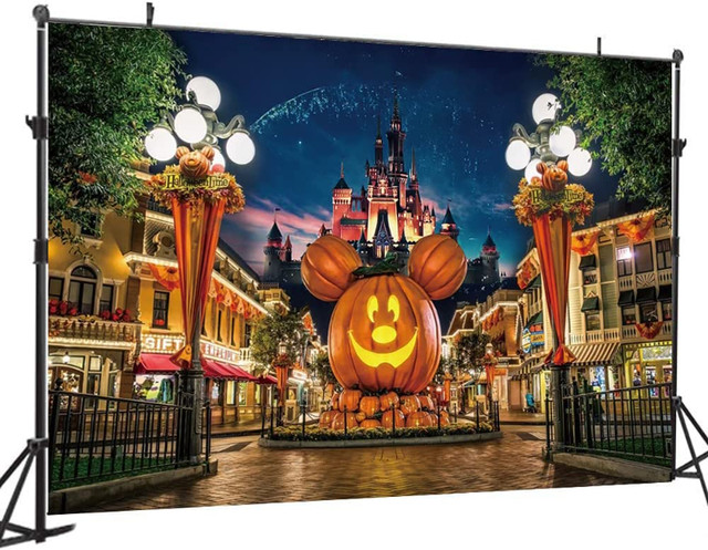 DHXXSC 8X6FT Halloween Pumpkin Backdrop Night Street DH-122 in Other in City of Toronto - Image 4