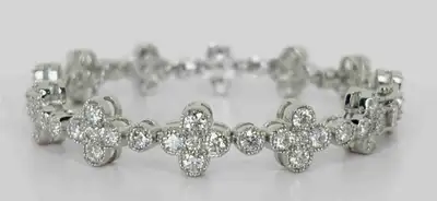 Brand New MOISSANITE Ct: 9 Cut: Round Clarity: VVS1 Color: D White Length: 7” Material: s925 Availab...