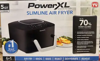 Power XL Slimline Air Fryer, 8-in-1 Brand New Sealed About this item 5-quart 8-in-1 digital air frye...