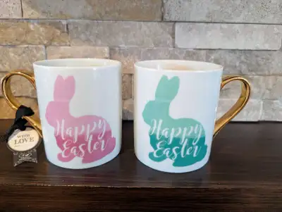 HAPPY EASTER SET OF 2 MUGS, View more
