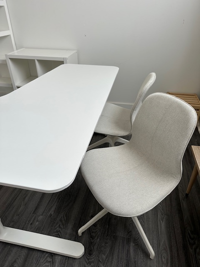 IKEA LÅNGFJÄLL Conference  /  Office chair, Gunnared beige/white, View more