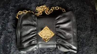 BCBG MAXAZRIA LEATHER CLUTCH CHAIN BAG, View more