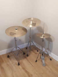 cymbals and stands
