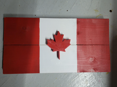 Handmade Canadian Flag Wall Mount Decoration, View more