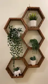 Hexagon Honeycomb Shelves Handmade