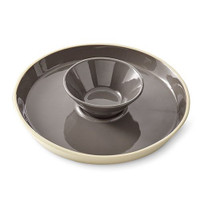 New  Pampered Chef large round platter and small serving bowl