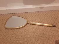 Vintage Brass Vanity Handheld Mirror