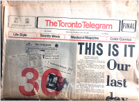 FINAL EDITION TORONTO TELEGRAM: SATURDAY, October 30, 1971