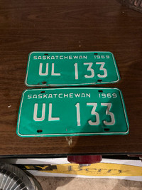 1969 Saskatchewan UL plates