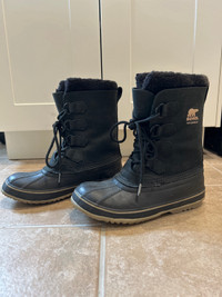 Black Waterproof Sorel Winter Boots - 8