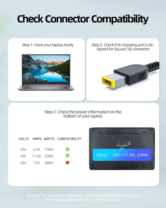 230W AC Adapter Charger for Lenovo Legion Slim Thinkpad in Laptop Accessories in City of Toronto - Image 3