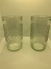 Vintage Clear Glass Juice - Two