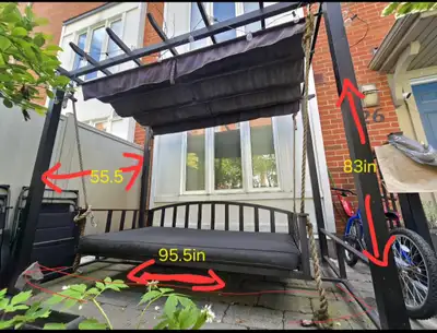 Patio Swing with Canopy Cover, View more