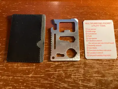 11-Function Stainless Steel Survival Pocket Tool, View more