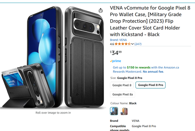 (NEW) VENA Google Pixel 8 Pro Wallet Case in Cell Phone Accessories in Markham / York Region - Image 3