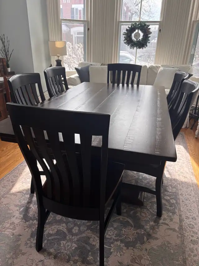 Solid Cherry Dining Table & 6 Solid Wood Chairs in Dining Tables & Sets in Oshawa / Durham Region - Image 5