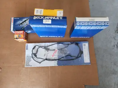 Cabin filter $10 Air filter (2) $20 Oil filter $5 Front brake pads $20 gasket $15