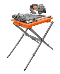 RIDGID 9-Amp 7-inch Portable Wet Tile Saw with Stand