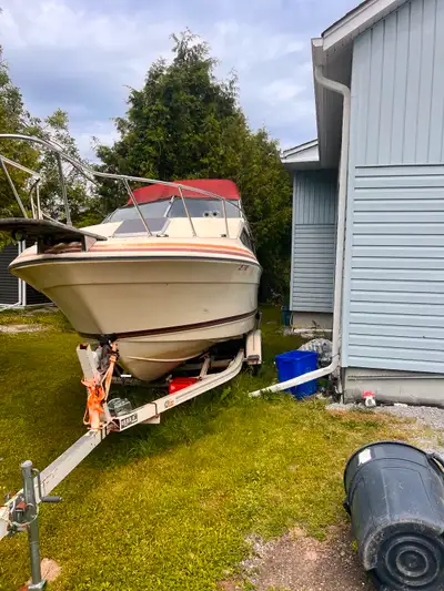 Cabin Cruiser with many upgrades. Our lake is too shallow for the boat. It runs great and has been w...