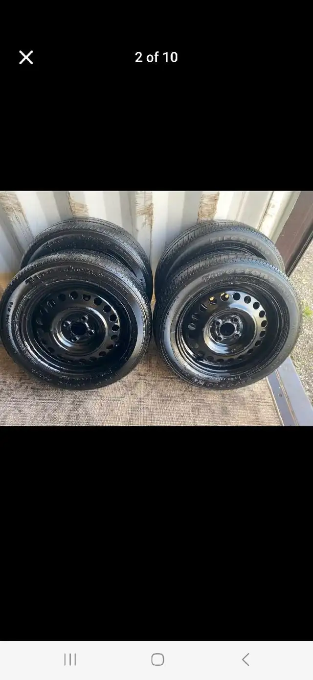 Set of 4 FIRESTONE all season tires with rims (185 60 15) in Tires & Rims in Oakville / Halton Region - Image 2