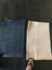 1 black 1 white new indoor mats