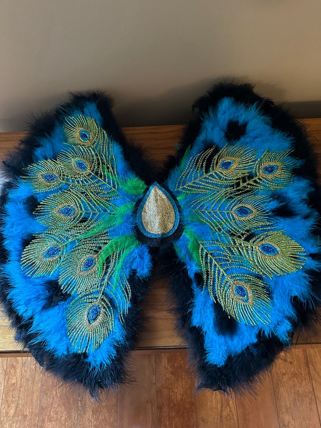Beautiful peacock costume wings for kids – 22 x 24“  in Costumes in Saskatoon