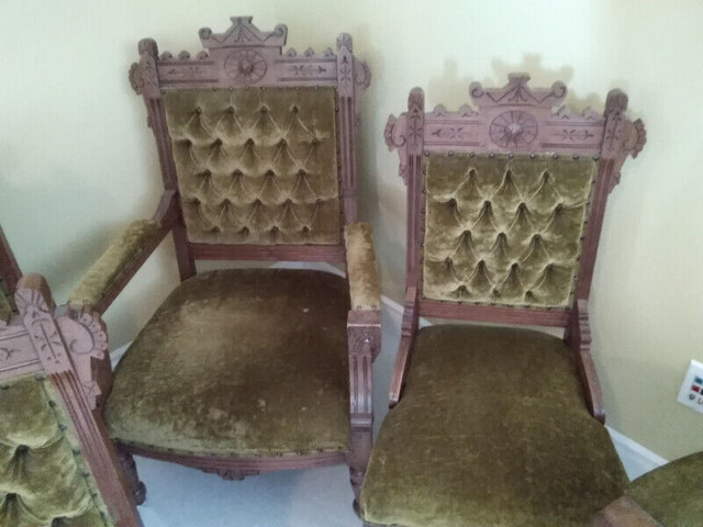 Victorian Eastlake Chairs - 7 in Arts & Collectibles in Kawartha Lakes - Image 2