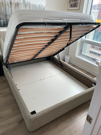 queen bed with storage underneath,  mattress wth/ot $1750