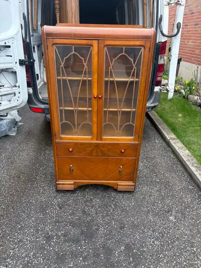 Free delivery antique Vintage Wooden Display Cabinet, View more