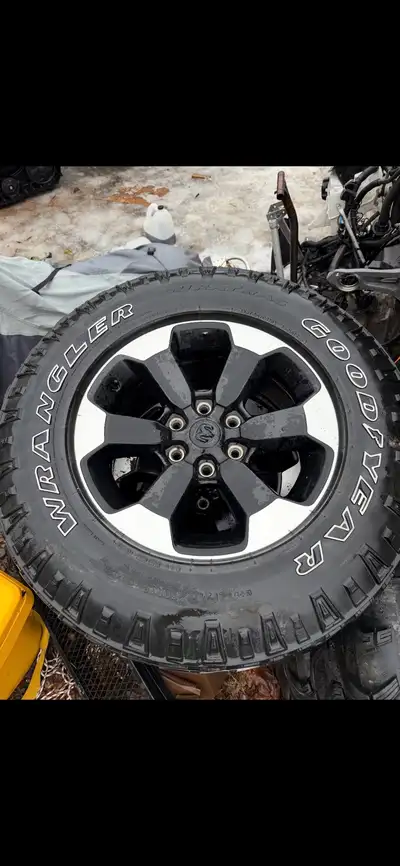 Selling my stock ram rims. Reason for selling is I bought aftermarket ones to match my truck better....