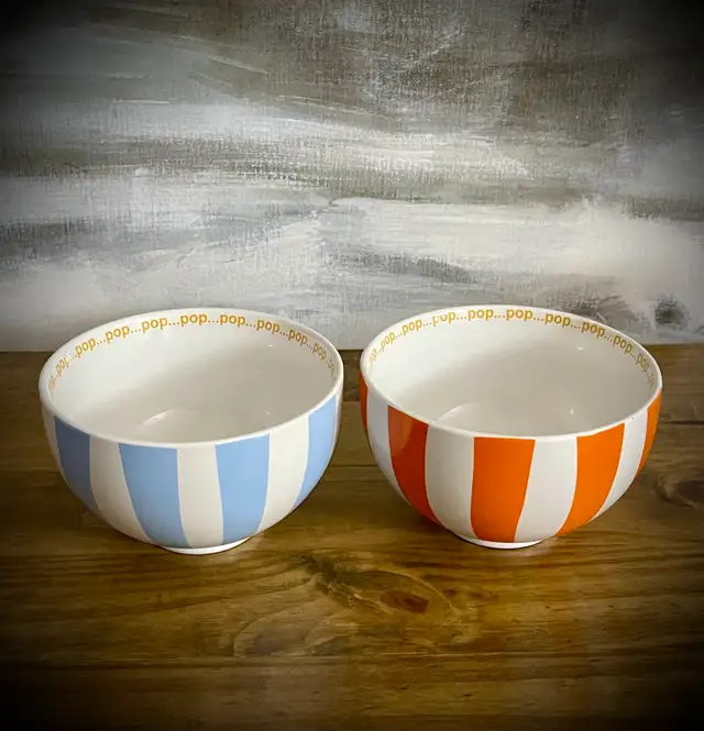 Popcorn Emergency Kit • Serving Bowl Plus 4 Fun Striped Bowls in Kitchen & Dining Wares in Kitchener / Waterloo - Image 9