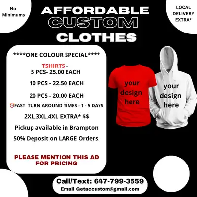 CUSTOM T-SHIRT & HOODIE PRINTING, View more