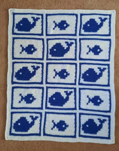 Child's Afghan, 33 1/2" x 40", NEW, handmade by me, View more