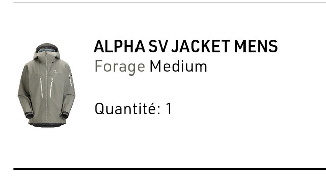 Arcteryx Alpha SV Jacket - COMME NEUF / LIKE NEW dans Hommes  à Ville de Montréal - Image 2