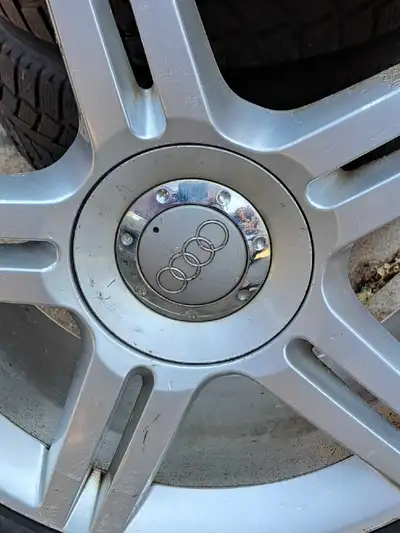 TILLSONBURG SET OF 4 SNOW TIRES AND RIMS AUDI 2008 A4N DIRECT FIT UNIROYAL TIGER 205/50R17 wear 9/10...