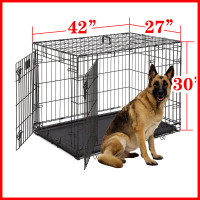 BRAND NEW large 42" dog crate cage kennel with divider